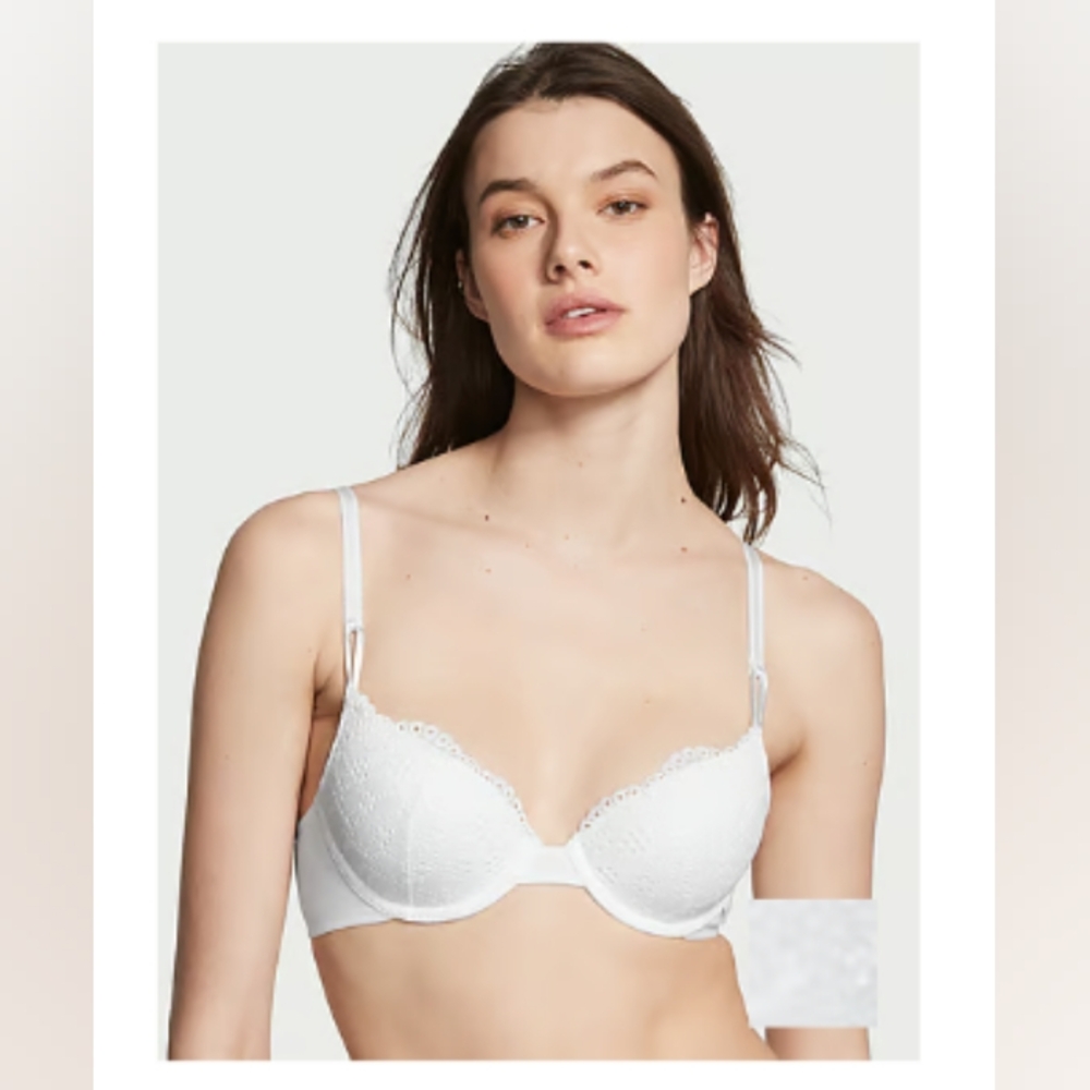NWT Victoria's Secret white 38D Demi bra